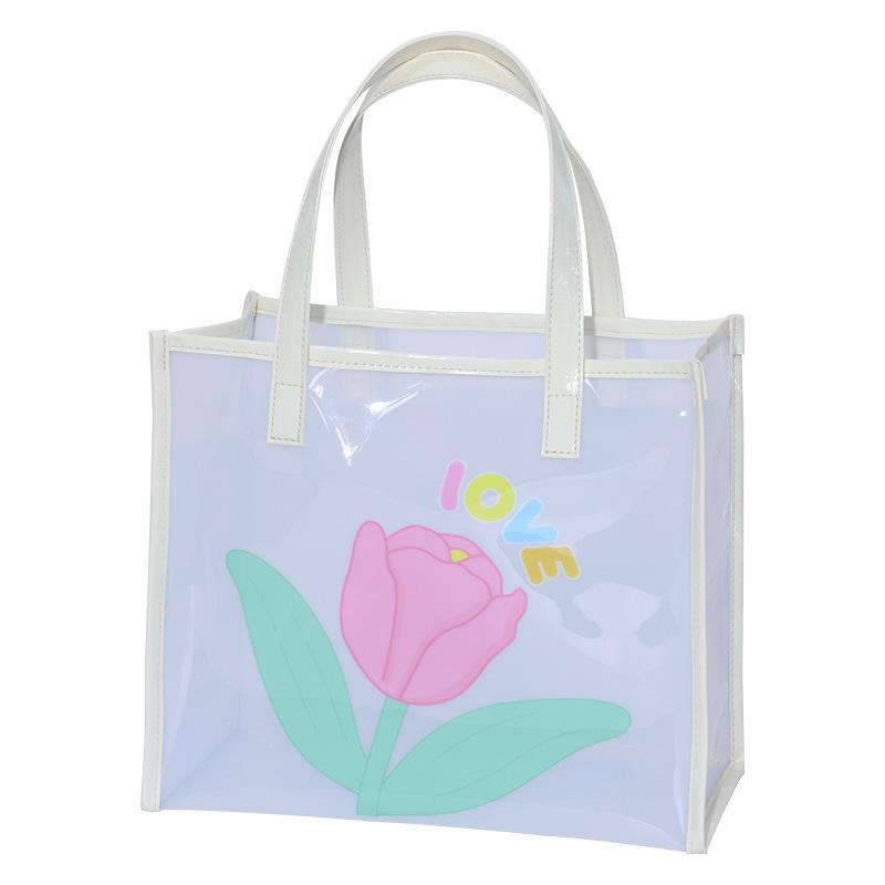 Bag Female Summer Jelly Beach Bag Transparent Hand Bag PVC Storage Bag Niche Portable Handbag Shoulder Bag
