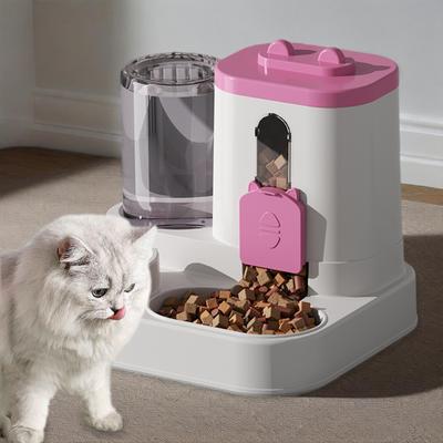 2-в-1 кормушка для домашних животных и поилка, автоматический набор для сухого корма и поилки для мелких и средних кошек и собак