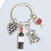 Enamel Beer  Beer Cup Red Wine Bar Souvenir Gift For Women Men Accessorie Car Hanging Jewelry Bag Charm