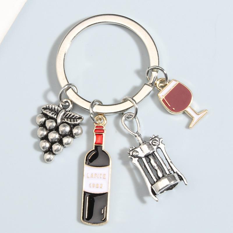 Enamel Beer Beer Cup Red Wine Bar Souvenir Gift For Women Men Accessorie Car Hanging Jewelry Bag Charm