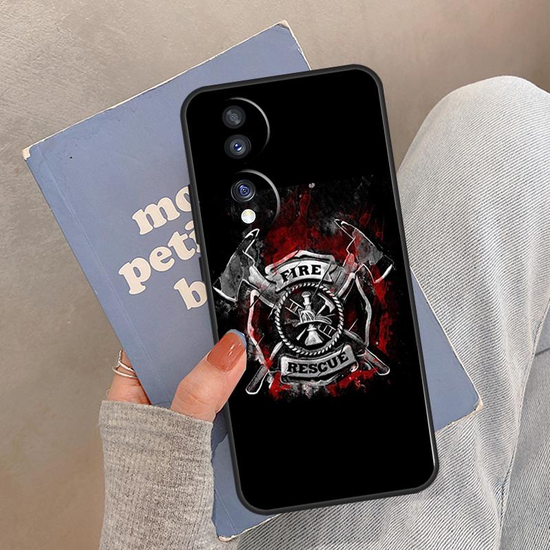 Чехол для Honor 200 400 Pro 70 90 X8c X8b X9a X9b X9c X9d Win RT с рисунком Пожарная служба спасения For Honor Magic 8 7 6 5 Lite