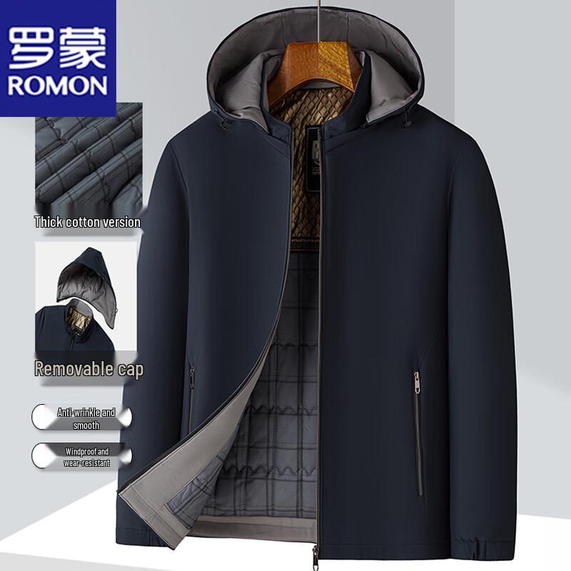 ROMON Men's Hooded Winter Padded Jacket