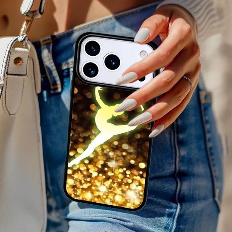 Силиконовый чехол для телефона с силуэтом гимнастки Для iPhone 17 Air 14 15 13 12 Max Чехол Для Apple 14 15 16 16e 11 Pro Max Plus