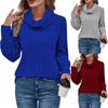 Women's Fashionable Comfortable Knitted Long-Sleeved Sweatshirt Pullover Top