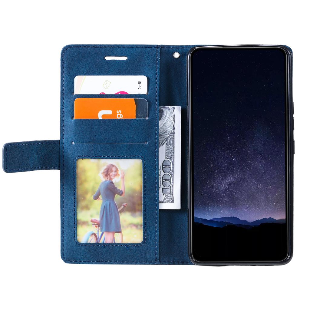 For Samsung Galaxy A55 5G Shockproof Phone Stand Cover PU Leather Wallet Imprinted Line Case