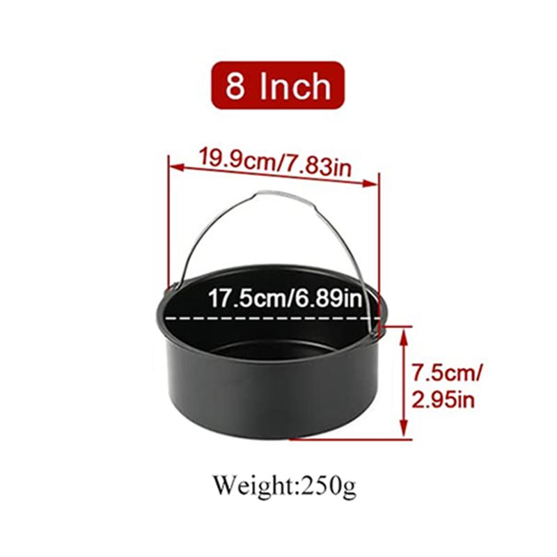Air Fryer Accessories Durable Air Fryer Pizza Pan and Baking Cake Bucket Set Bread Pastry Baking Tools Kitchen Accessories