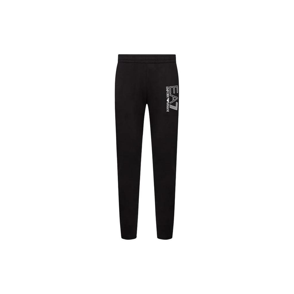 Emporio Armani Трикотажные джоггеры с принтом и манжетами Мужские брюки Черный 3RPP98-PJ05Z-1200