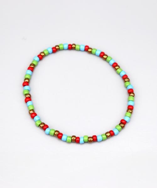Браслет Bonbeau из бронзовых бусин, разноцветный, многослойный, 5 цветов