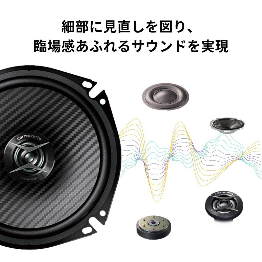 Pioneer Pioneer Speaker 17cm Custom Fit Speaker Coaxial 2 Way High Resolution Compatible Carrozzeria TS-F1740-2
