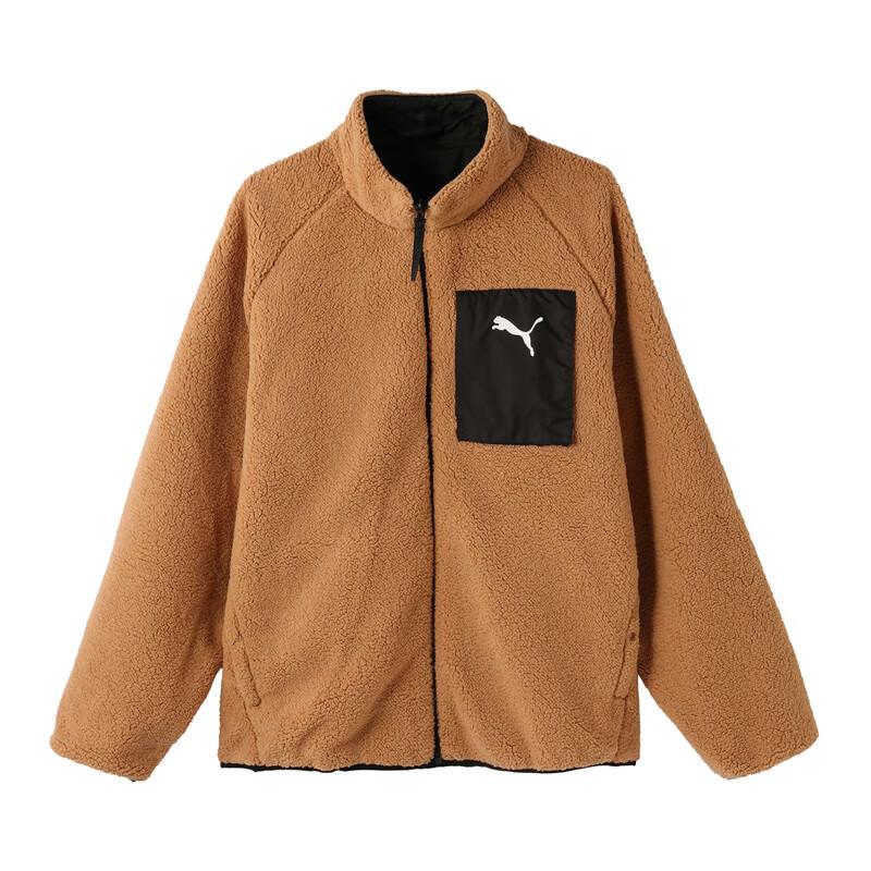 Puma Ретро однотонная удобная двусторонняя куртка с длинным рукавом мужская куртка черная 685836-01