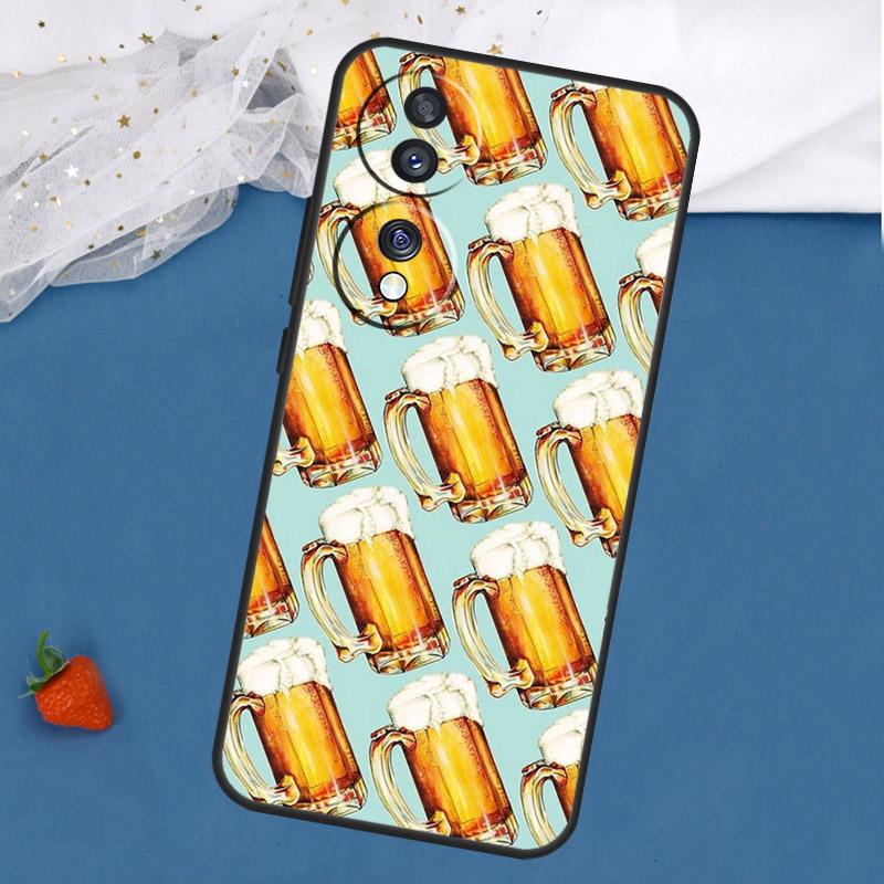 Чехол с узором "Пиво и крендель" для Honor Magic 8 7 5 6 Lite 400 200 Pro 50 70 90 X8c X8b X9a X9b X9c X9d Win RT