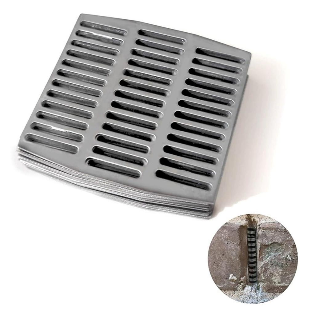 40PCS Stainless Steel Brick Weep Hole Covers for Brick Walls,2.75IN Fire Bricks Can Be Cut or Stacked