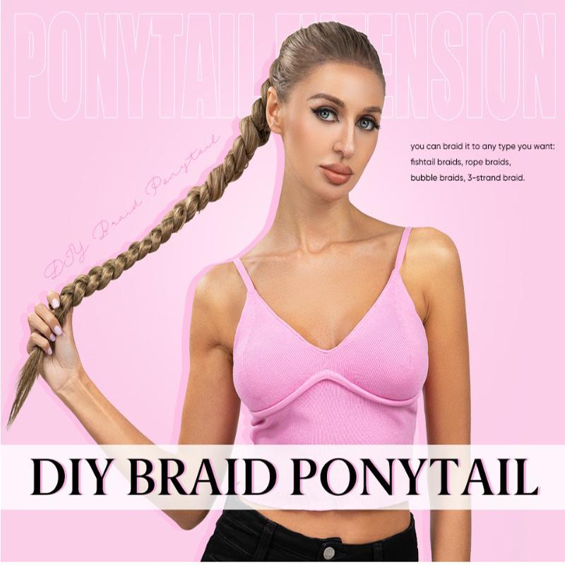 Ladies Wig Real Natural Ponytail Wig Braid Winding Hair Extension Ponytail Ponytailhair
