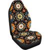 Rnyleeg Винтажная Накидка на Автомобильное Сиденье, Накидка на Переднее Сиденье в Стиле Бохо с Цветочным Принтом Мандала, Передняя Накидка-Седло для Автомобильных Передних Сидений, Защитная, Только Одна Штука
