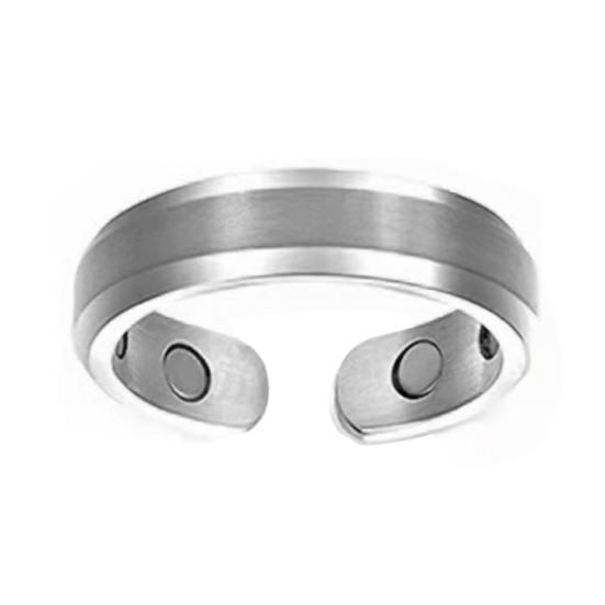 Женское магнитное кольцо с регулируемым отверстием, полированное, гладкое, гальванизированное, сплав, простое в стиле, украшение на палец для