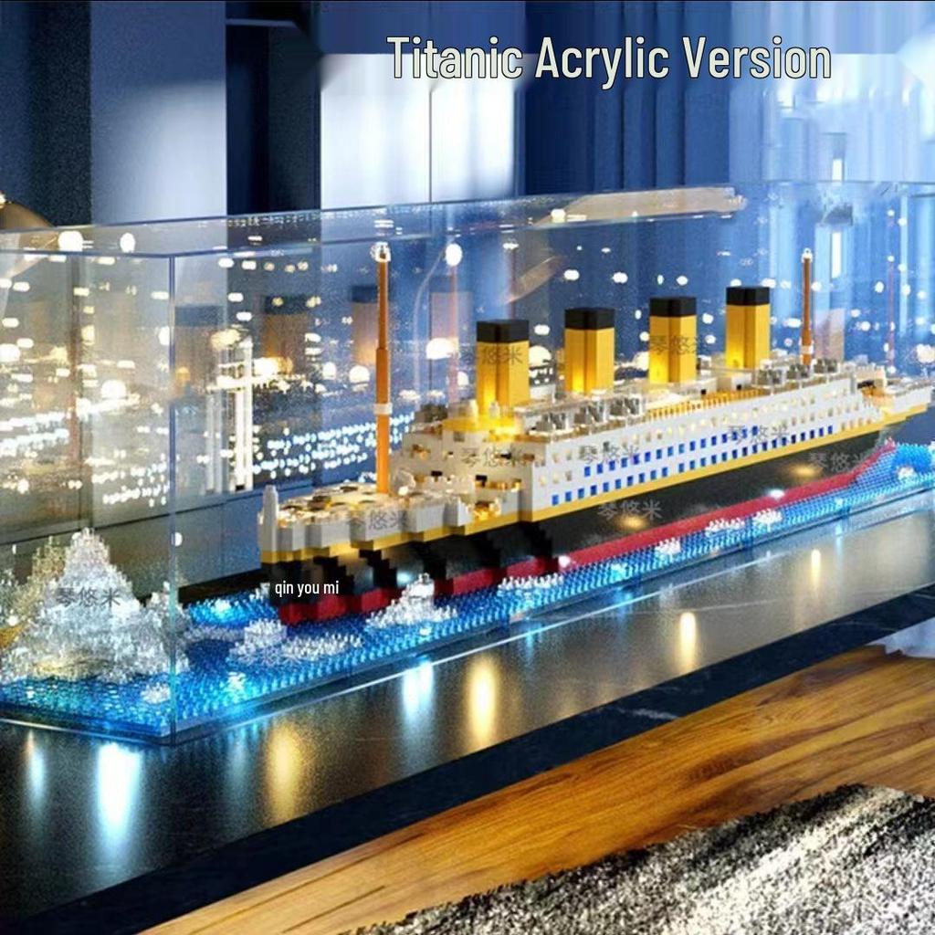 Титаник Круизный лайнер Совместимые кирпичики Лего Настольное украшение Игрушка