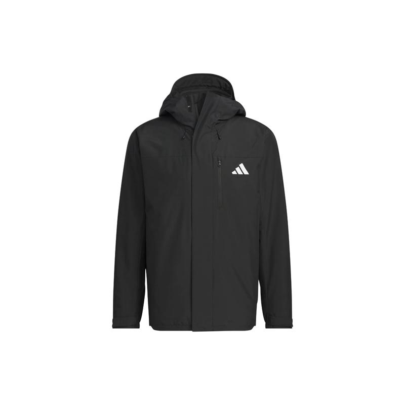 adidas Куртка 3-в-1 с капюшоном, водоотталкивающая, на флисовой подкладке, черная JM9017