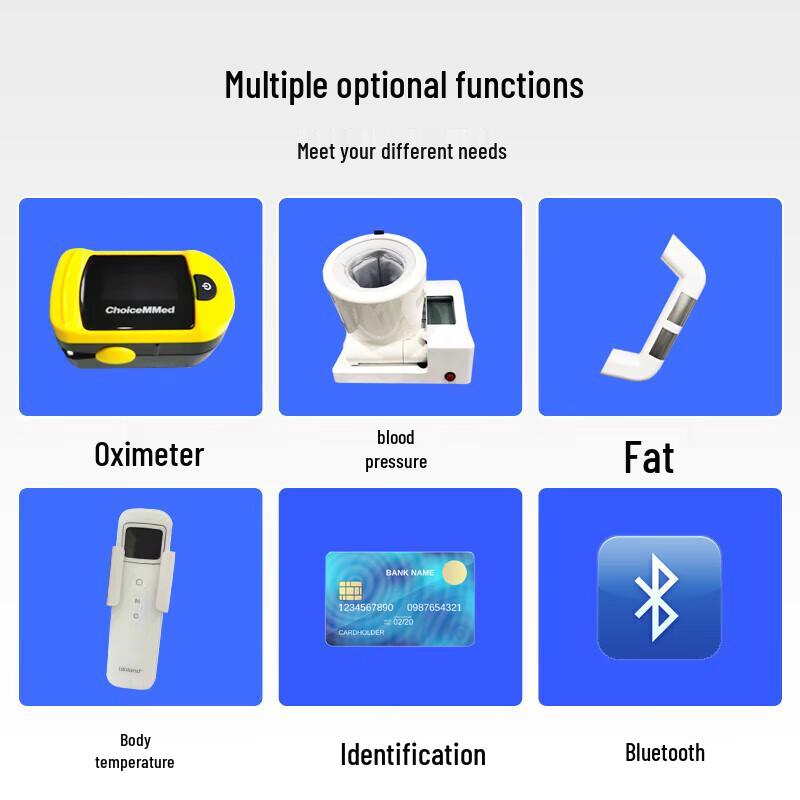 Smart Ultrasonic Height & Weight Scale with Voice & Blood Pressure