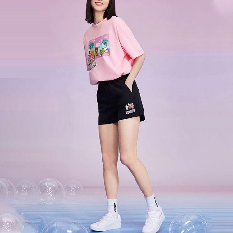 Спортивная модная коллекция Li Ning Футболка унисекс Феникс Розовый AHSR904-1