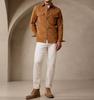 Suede Leather Shirt Fashionable Men's Brown Genuine Soft Handmade New Stylish Casual