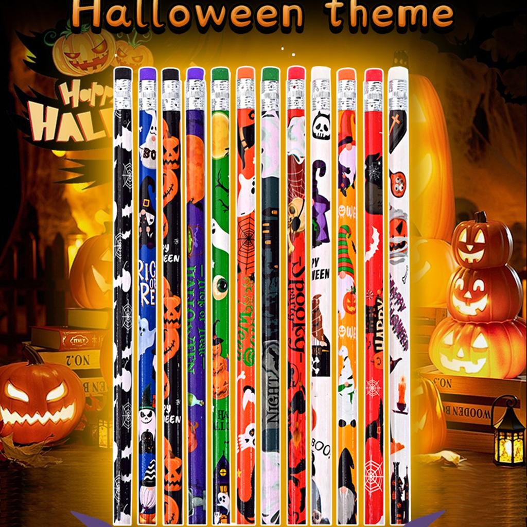 Канцелярские товары на Хэллоуин Ластик Карандаш Подарок для студента Набор карандашей на Хэллоуин