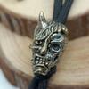 Retro Tiger Double-layer Skull Brass Bead Charms Bracelet Lanyard Pendant  EDC Outdoor Tool