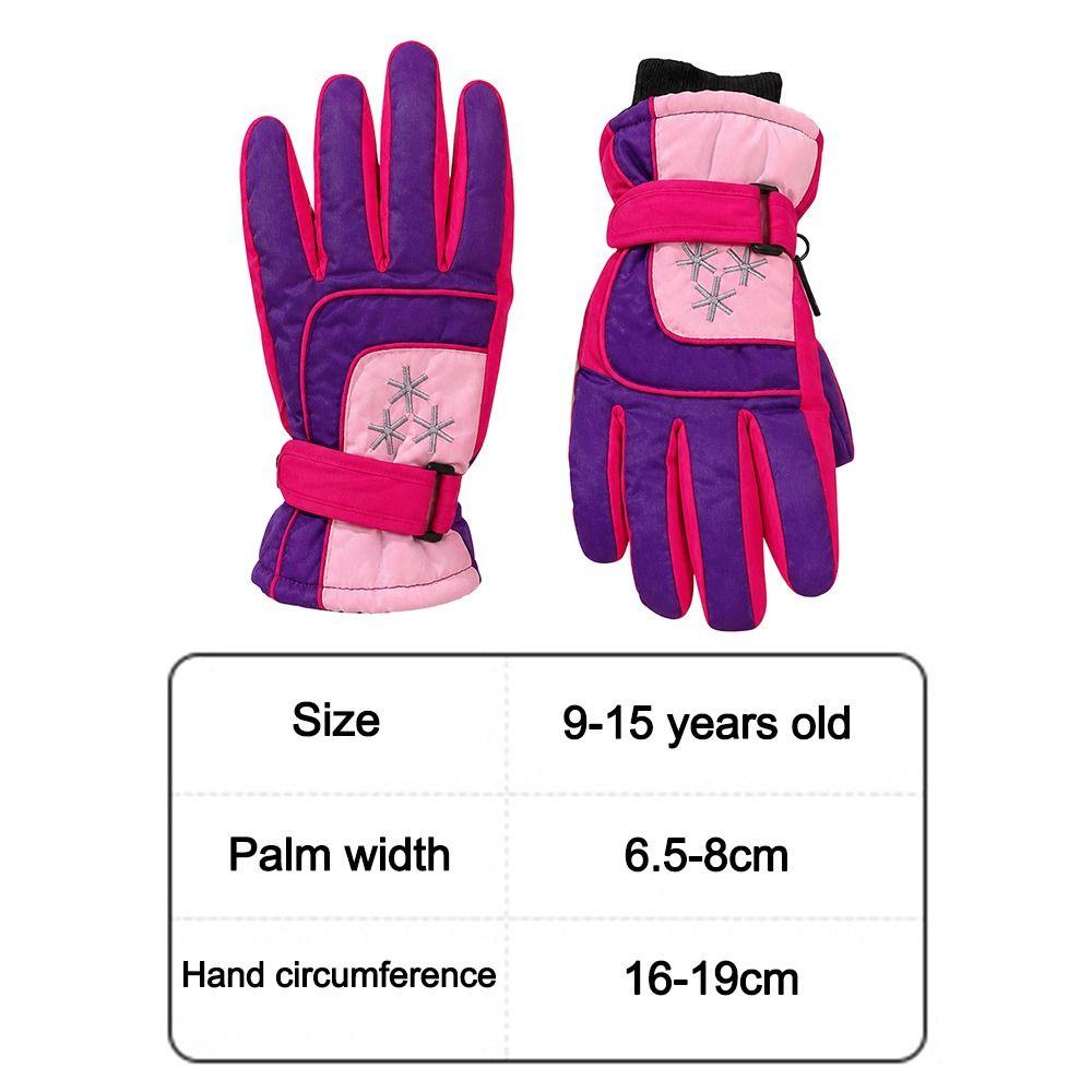 Non-slip Snow Gloves Warm Kids Winter Mittens Fashion Children Ski Gloves Winter