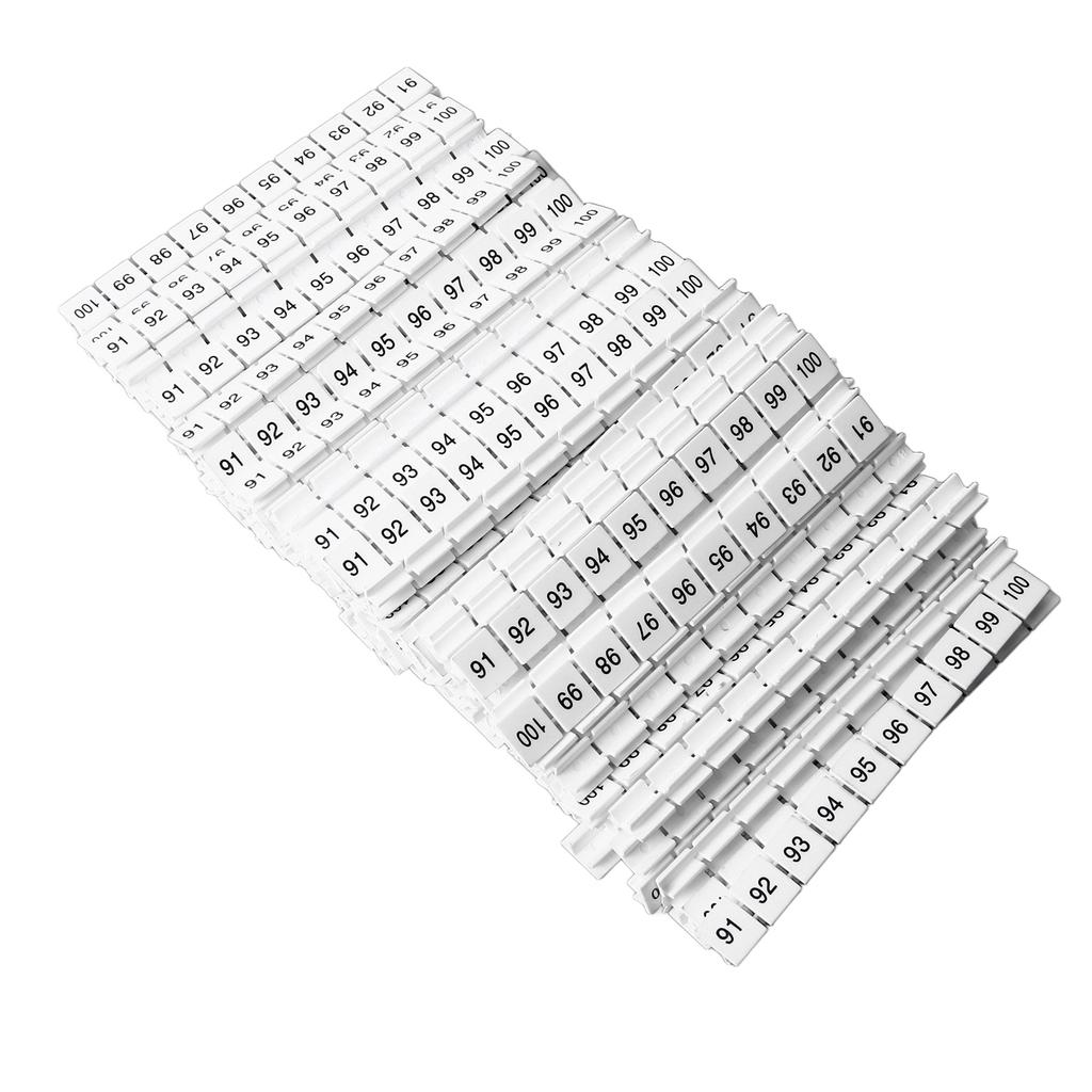 100 шт. Маркировочная этикетка для клеммной колодки 91?100 Нейлоновая полоска-маркер для легкой резки для UK10N