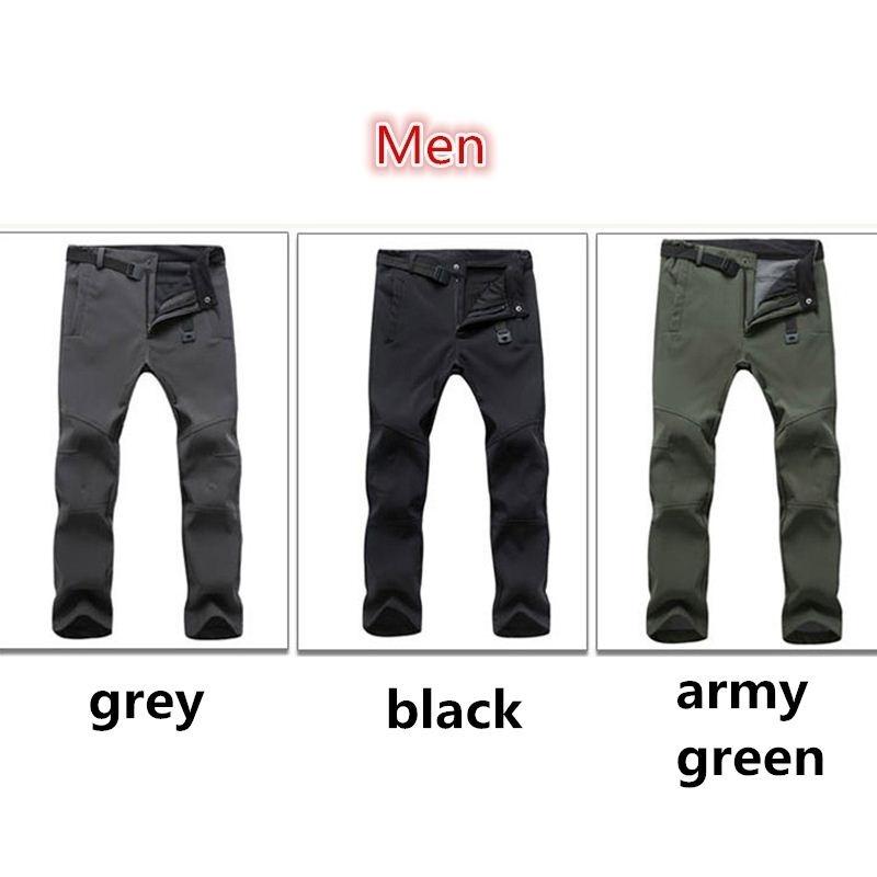 Autumn Winter Warm Fleece Men Multi Scenario Trekking Pants Fashion Outdoor Climbing Fishing Hiking Skating Long Pants Plus Size Available