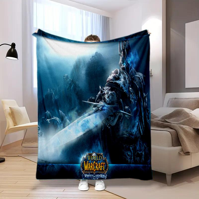 classic game World of Warcraft Frozen Throne blanket Soft and portable four season home bed, sofa blanket, office travel, lunch break, warm blanket Y5