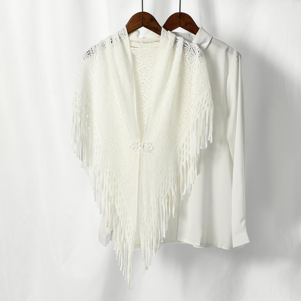 Новые вязаные хлопковые шали с кисточками, треугольный шарф, женские мягкие высококачественные накидки, дорожный пляжный кейп, женские ажурные модные шарфы