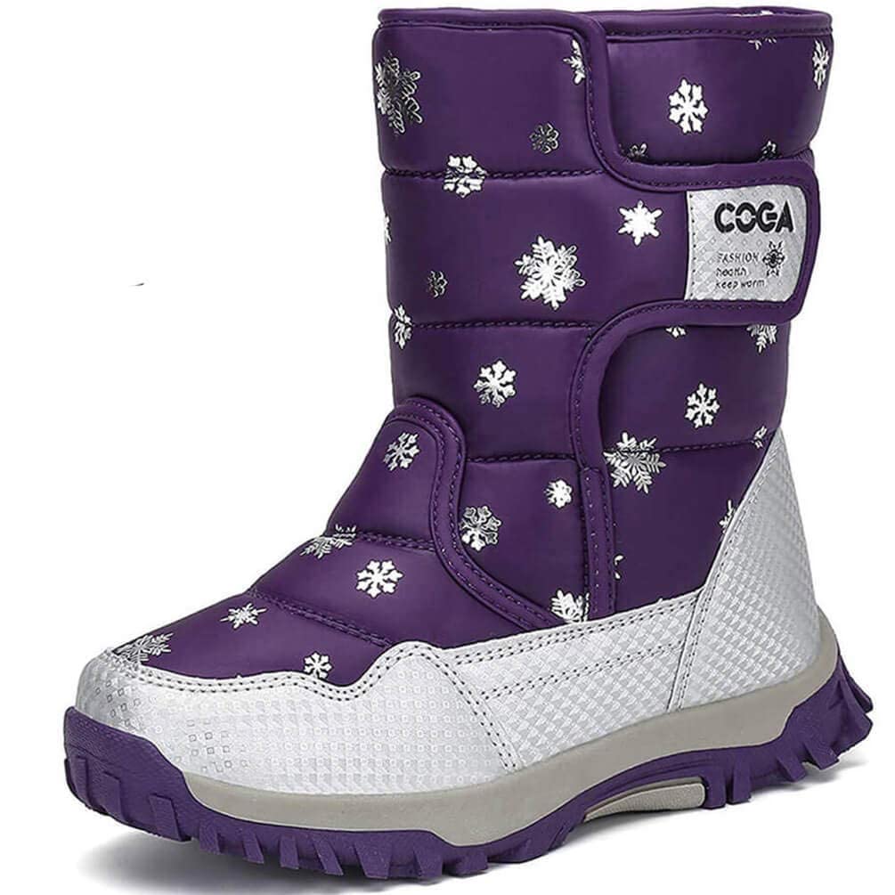 Meio Snow Junior Winter Shoes with Fleece and for Skiing and Outdoor for Boys and Girls Kids' Boots, Boots, Boots, Children's Lining, Waterproof,