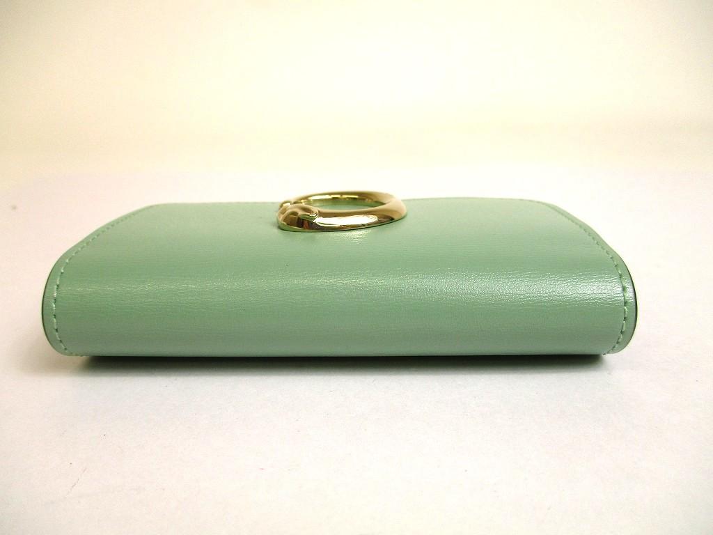 Подлинный Cartier Panthere de Cartier Кошелек мини из кожи мятно-зеленого цвета, золотая фурнитура #a915 Восстановленный