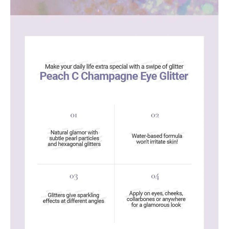 Peach C - Champagne Eye Glitter #03 Rose Coral Bundle Set