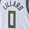 Nike X NBA Collaboration Damian Lillard Bucks 0 Number Limited Edition SW Basketball Jersey Men Jerseys White DN2084-105