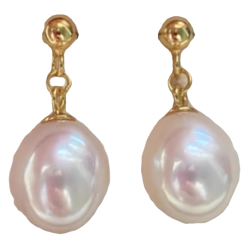 Серьги с жемчугом в форме капли воды женские 2024 новые трендовые темпераментные серьги в стиле барокко серьги с серебряной иглой легкая роскошь ниша оптом