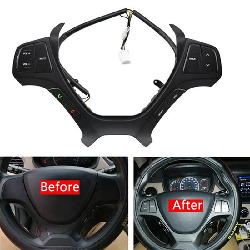 Premium Car Steering Wheel Switch For Hyundai I10 2014 2015 2016 2017 Steering Wheel Audio Control Button Replacement Accessorie