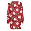 Christmas Women's Fashion Casual Printed Long Sleeve Mid-Length Cardigan Jacket