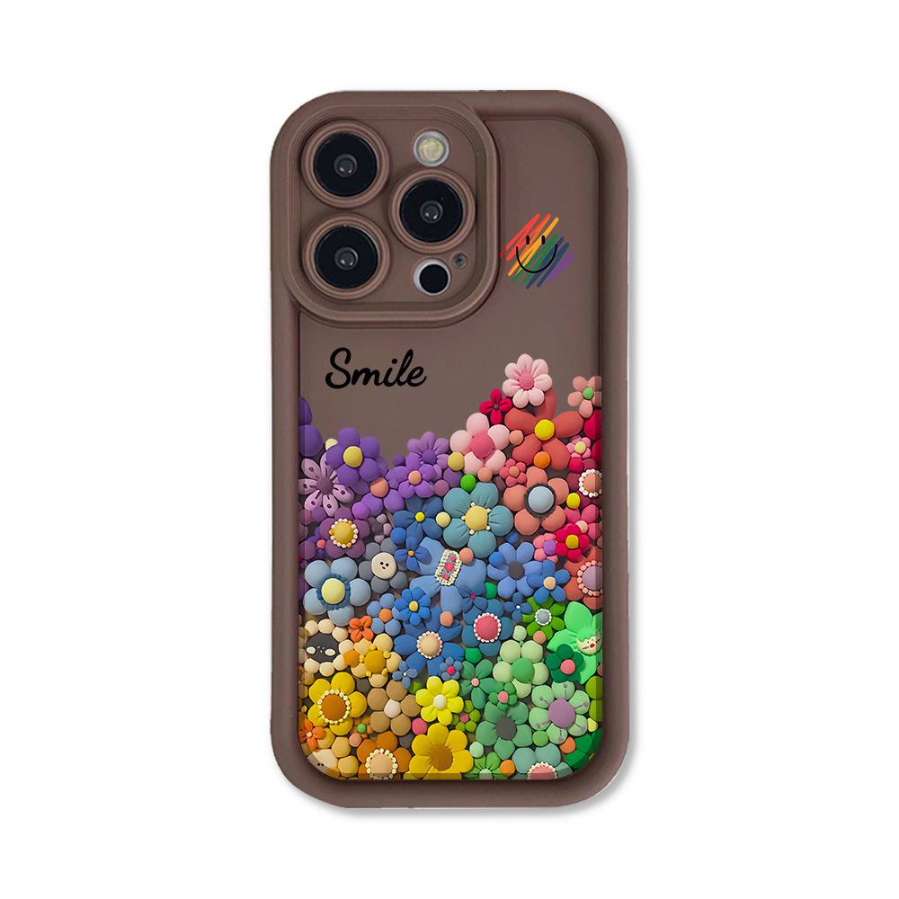 Чехол для телефона Cute Smile для iPhone 16, чехол для iPhone 15 Pro 12 13 14 Pro Max XS XR X 7 8 Plus SE 2020, мягкий силиконовый чехол с подсолнухами