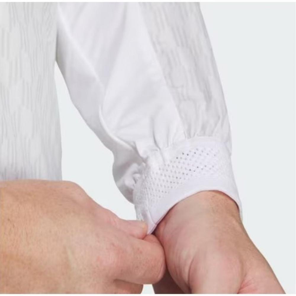 Adidas Golf 24 Years Ss Lightweight Printed Woven Jacket In6666 White Grey