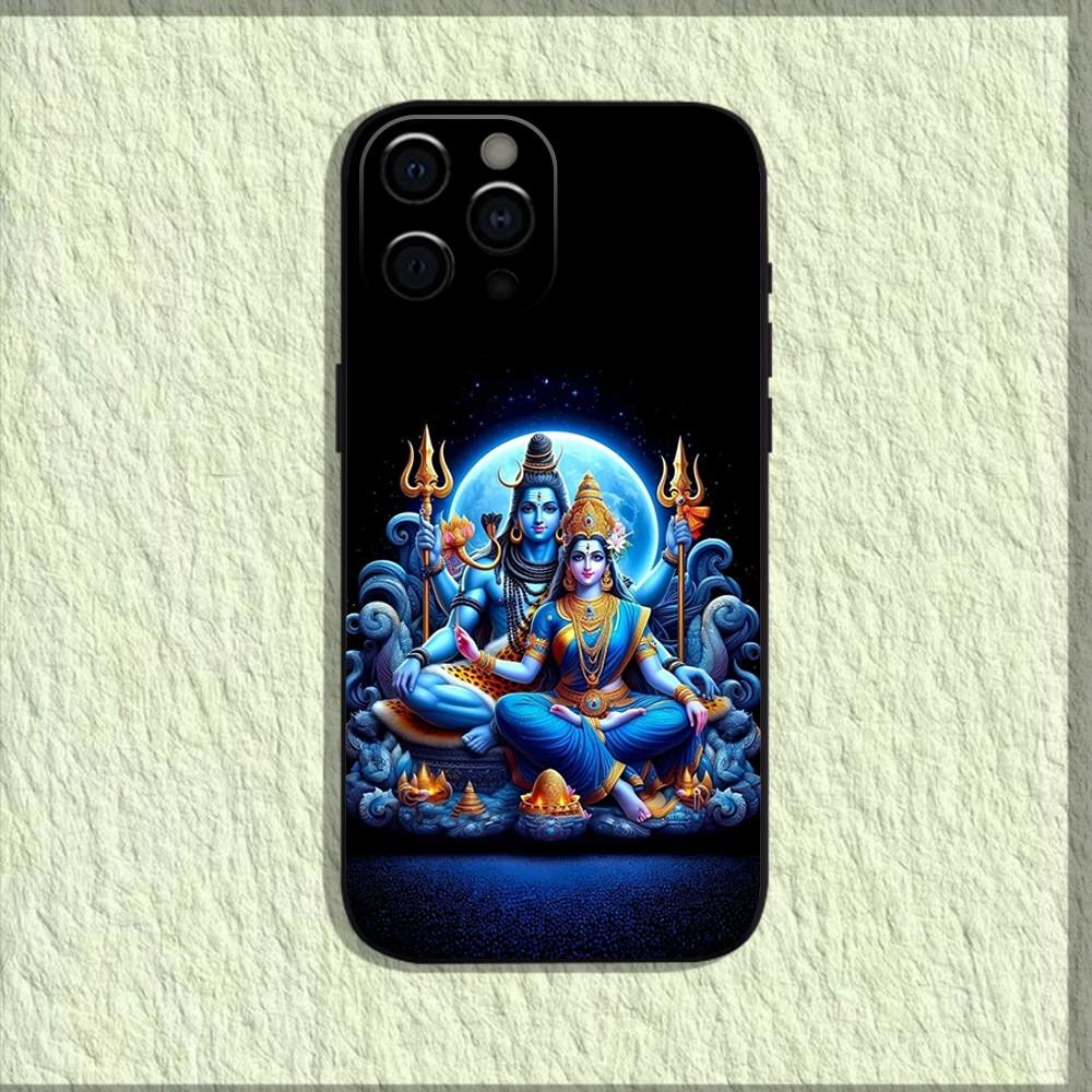 Чехол для телефона Lord Shiva Mahadev Of India для iPhone 16,15,14,13,12,11,Pro,X,XS,Max,XR,Plus,Mini Мягкий черный чехол