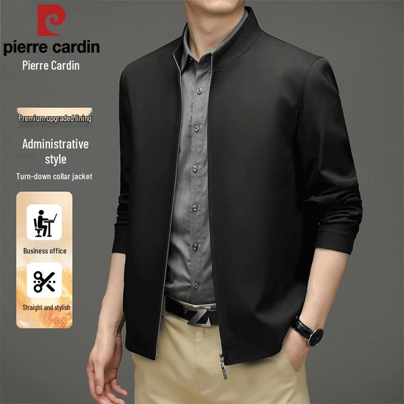 Pierre Cardin Мужская повседневная куртка с воротником-стойкой для бизнеса