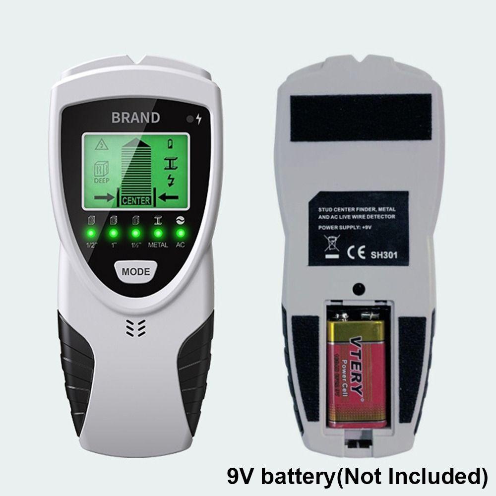 Металлоискатель со светодиодным дисплеем для поиска шпилек 5-в-1 Детектор шпилек в стене Поиск металла/дерева/живого провода AC