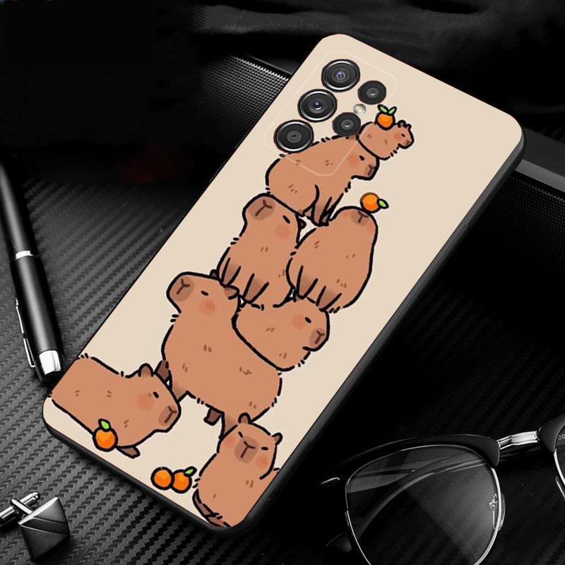 Милый чехол для телефона с капибарой для Samsung A52S A21S A33 A23 A13 A14 A32 A52 A53 A54 A51 A71 A15