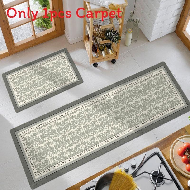 Pvc Antioil Waterproof Kitchen Floor Mat With Nonslip Texture For House And Entryway