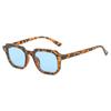 Retro Polygonal Frame Sun Glasses Striped Temples Driving Shades  for Women & Men