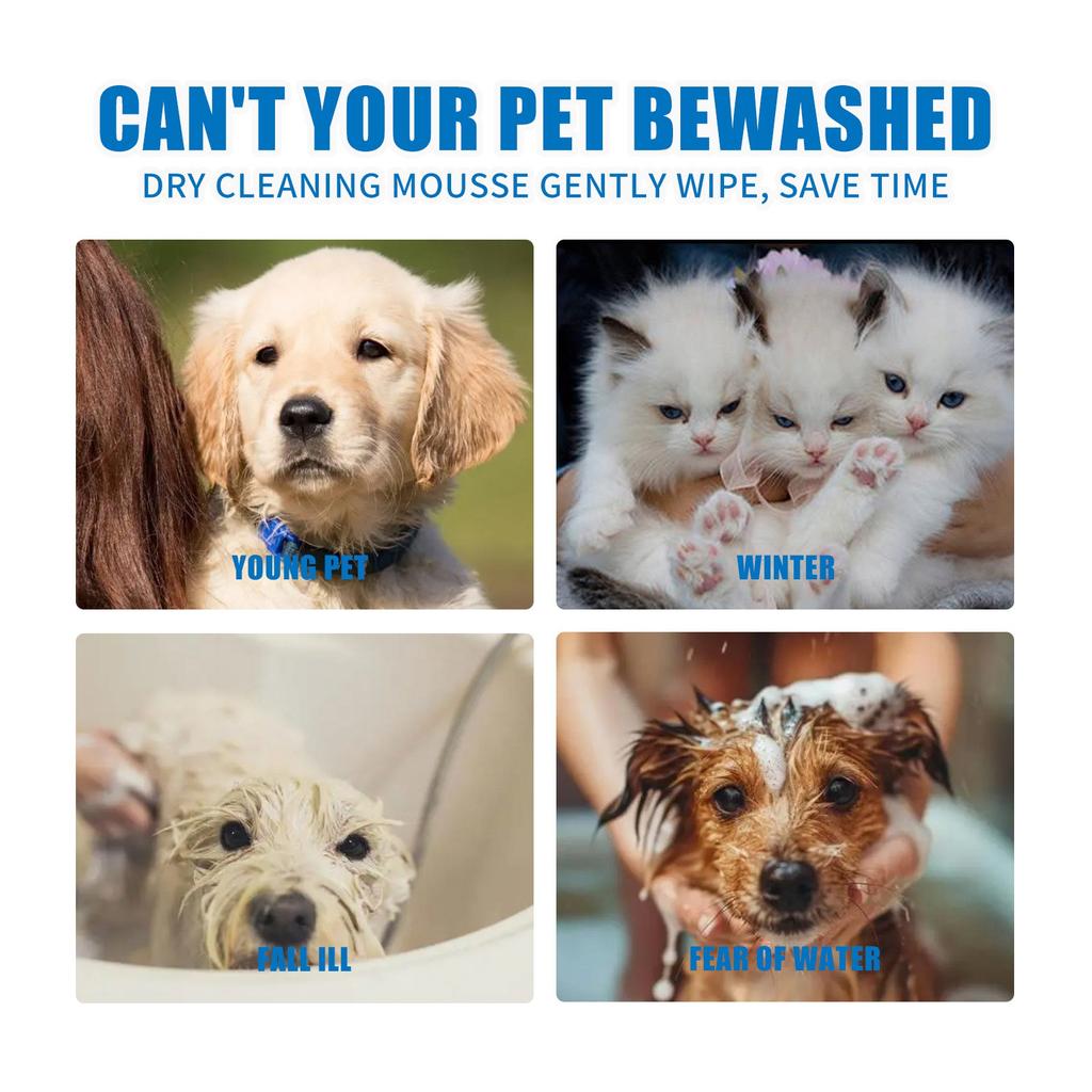 Pet Shampoo, Scented Dog Shampoo And Hair Wash For Moisturizing And Cleansing Pet Hair ,Dry Cleaning Spray Shower Gel150ml