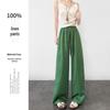 Women's Summer 2026 Pure Linen Wide-Leg Pants - New High-End Relaxed Drape Casual Style