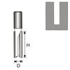 2-Flux Long Grooving Milling Cutter T12 D10 H50Mm - Ded07F031C