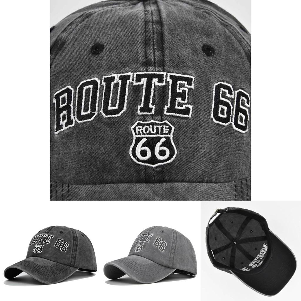 Винтажная вышитая бейсболка Route 66, джинсовая кепка-утка, ковбойская шляпа от солнца